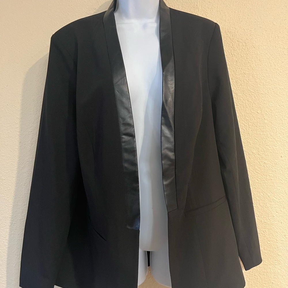 Torrid Black tuxedo style Blazer with Satin Trim
